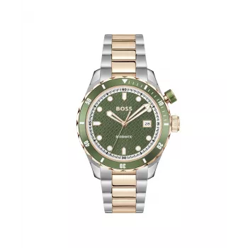 BOSS Herren 1514181 Quarz-Chronograph Uhr 42mm Edelstahl Schwarzes Zifferblatt