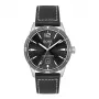 BOSS Herren Grand Prix Chronograph Uhr 1513898 44mm Schwarzes Zifferblatt Lederarmband