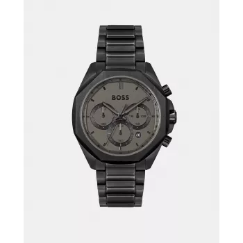 BOSS Herren Skymaster Chronograph Uhr 1514016 44mm Edelstahl Blaues Zifferblatt