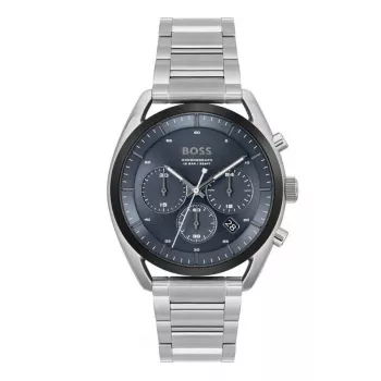 BOSS Herren Skymaster Chronograph Uhr 1514093 44mm Edelstahl Blaues Zifferblatt