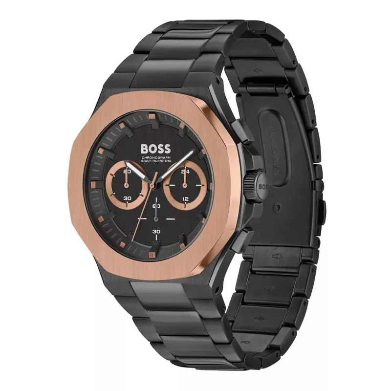 BOSS Herrenuhr 1514090 45mm Edelstahl Chronograph