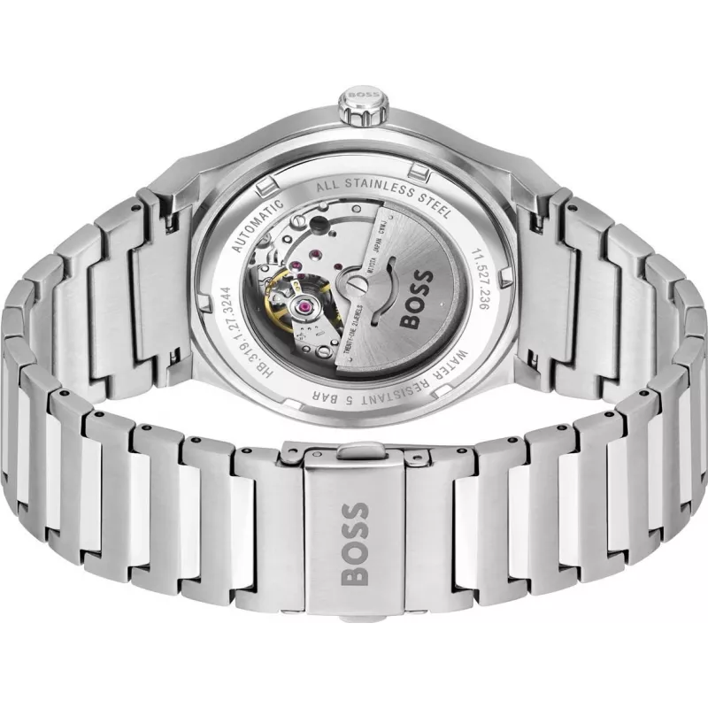 BOSS Herrenuhr 1514118 41mm Edelstahl Blaues Zifferblatt Chronograph