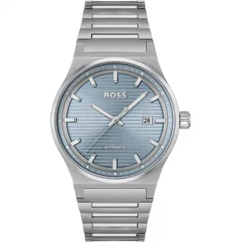 BOSS Herrenuhr 1514118 41mm Edelstahl Blaues Zifferblatt Chronograph