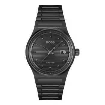 BOSS Herrenuhr 1514120 Skymaster 40mm blaues Zifferblatt braunes Lederarmband