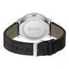 BOSS Herrenuhr 1514125 Velocity Quarz-Chronograph 44 mm blaues Zifferblatt braunes Lederarmband