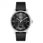 BOSS Herrenuhr 1514125 Velocity Quarz-Chronograph 44 mm blaues Zifferblatt braunes Lederarmband