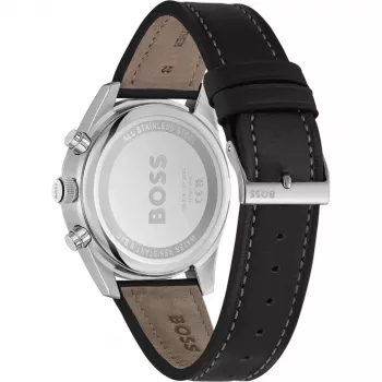 BOSS Herrenuhr 1514147 44mm Edelstahl Blaues Zifferblatt Chronograph