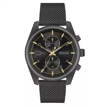 BOSS Herrenuhr 1514150 (44mm) - Blaues Zifferblatt, Edelstahl