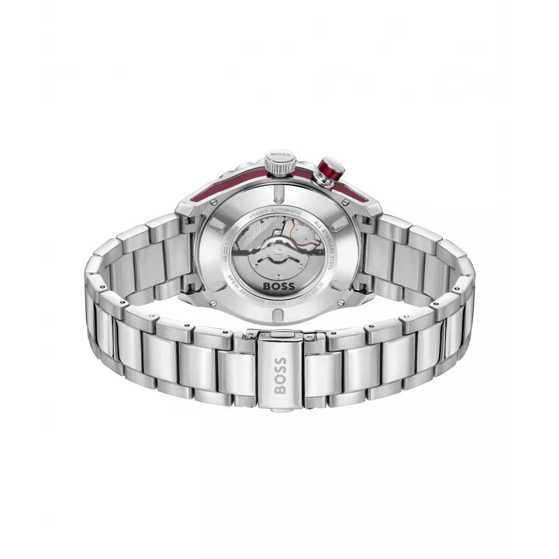 BOSS Herrenuhr 1514179 42mm Edelstahl Blaues Zifferblatt Chronograph