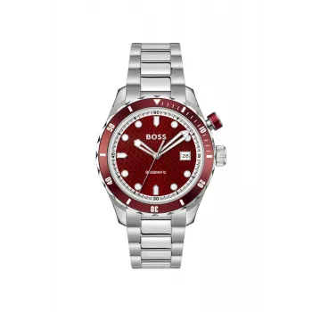 BOSS Herrenuhr 1514179 42mm Edelstahl Blaues Zifferblatt Chronograph