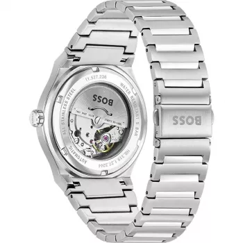 BOSS Herrenuhr 1514186 41mm Edelstahl Blaues Zifferblatt Chronograph