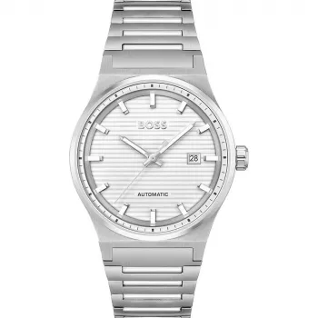 BOSS Herrenuhr 1514186 41mm Edelstahl Blaues Zifferblatt Chronograph