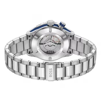 BOSS Herrenuhr 1514212 42mm Edelstahl Blaues Zifferblatt Chronograph