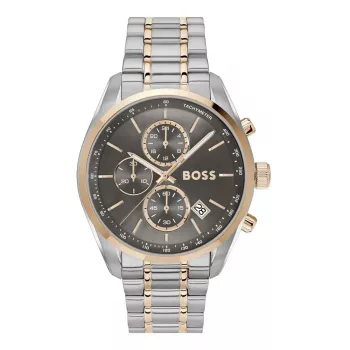 BOSS Herrenuhr 1514252 44mm Quarz Chronograph Edelstahl Silikon Schwarz