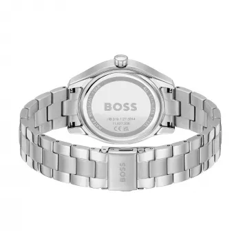 BOSS Peak Unisex Quarz Uhr 38mm Edelstahl Schwarzes Zifferblatt