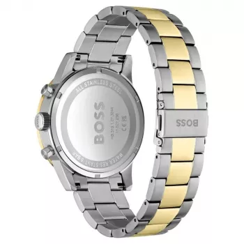BOSS Skymaster Herren Quarz-Chronograph Uhr 1514163 44mm Blaues Zifferblatt Edelstahl-Mesh