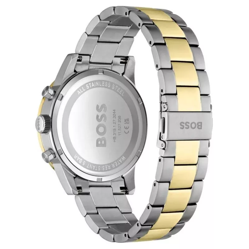 BOSS Skymaster Herren Quarz-Chronograph Uhr 1514163 44mm Blaues Zifferblatt Edelstahl-Mesh