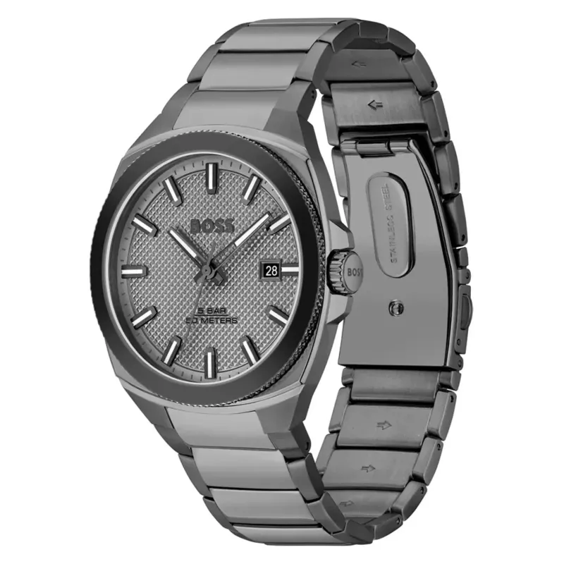 BOSS Skymaster Herren Quarzuhr 1514137 41mm Blaues Zifferblatt Edelstahl Mesh