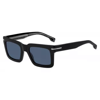 BOSS SUNGLASSES BOSS MAN BOSS1501SINA Rechteckiger Acetat-Rahmen 51/22/145 mm Schwarz/Grau
