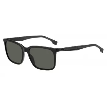 BOSS Sonnenbrille BOSS1579S807 Herren Square Acetat Schwarz Gestell Graue Gläser 57/17/145 mm