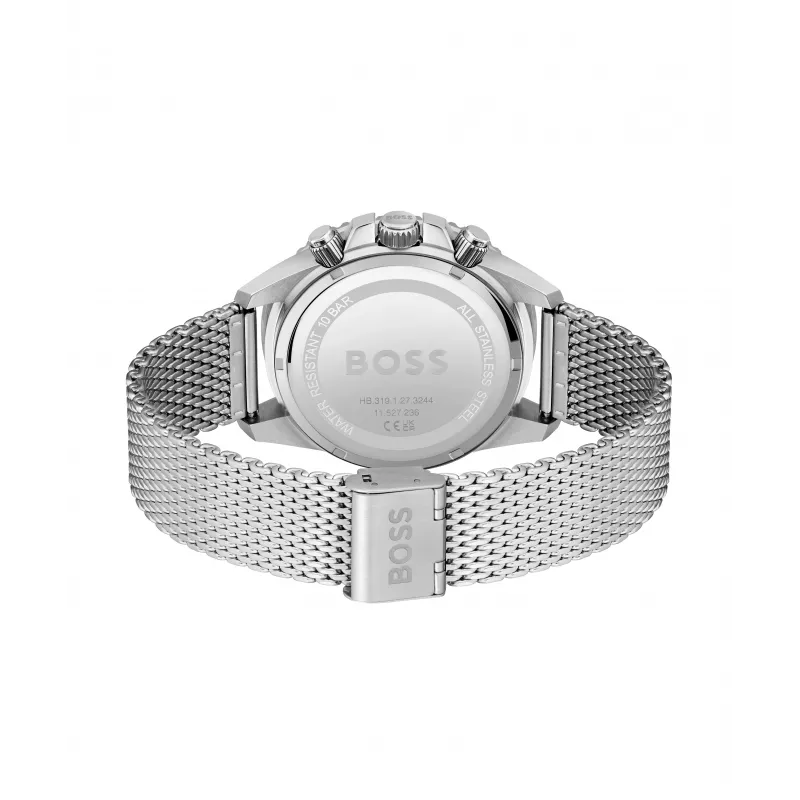 BOSS Velocity Herren-Chronograph Uhr 1513905 46mm Schwarzes Silikon