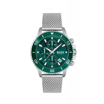 BOSS Velocity Herren-Chronograph Uhr 1513905 46mm Schwarzes Silikon