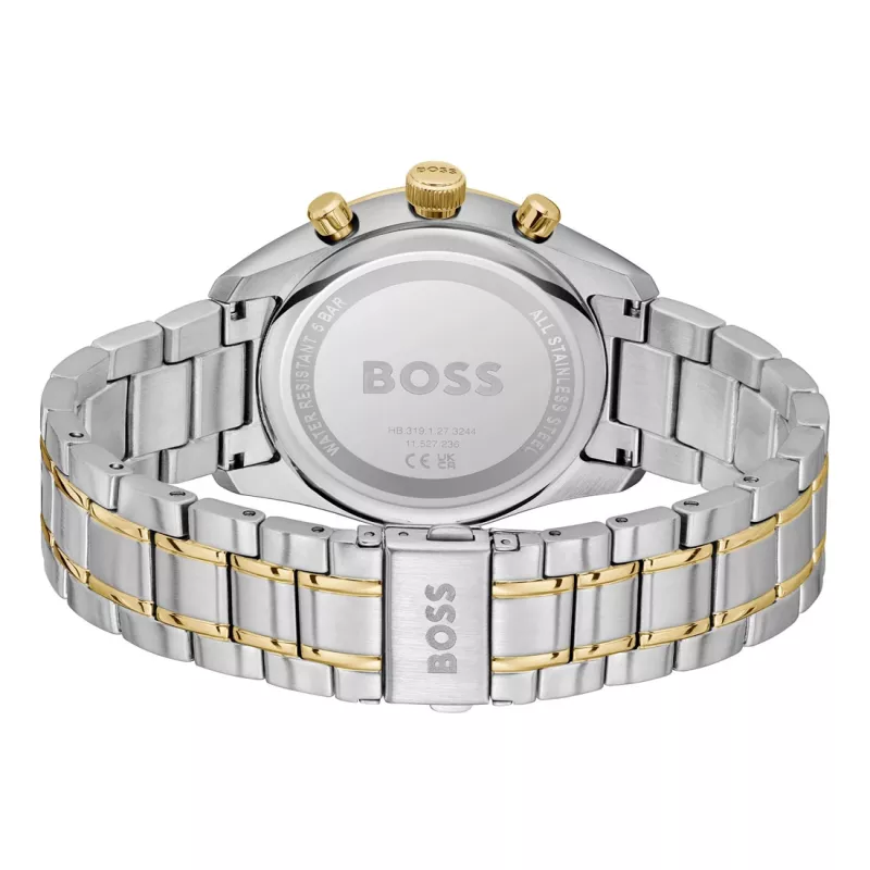 BOSS Velocity Herren Quarz-Chronograph Uhr 1514227 44mm Schwarzes Silikon
