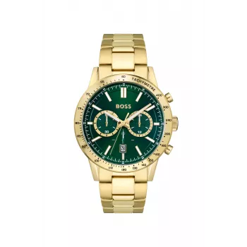 BOSS Watch Man 1513923 (46mm) - Blaues Zifferblatt, Edelstahl-Chronograph