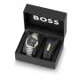 BOSS Watch Man 1570191 (41mm) Pilot Edition Quarz Edelstahl Leder Braun
