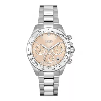 BOSS Damenuhr 1502615 Quarz Analog Uhr 38mm Edelstahl Mesh Armband Roségold