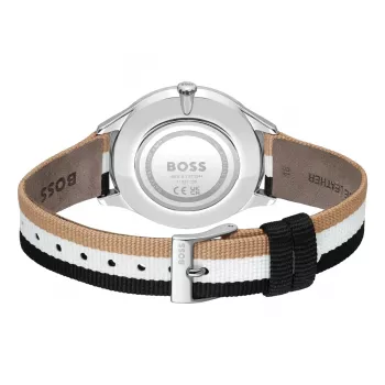 BOSS Damenuhr 1502694 Quarz Analog Uhr 35mm Silber Edelstahl Mesh