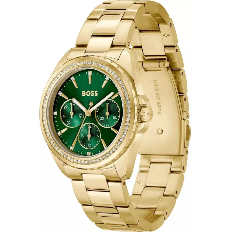 BOSS Damenuhr 1502714 Quarz Analog Uhr 38mm Edelstahl Silber