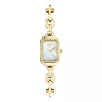 BOSS Damenuhr 1502740 Quarz Analog Uhr 32mm Edelstahl Mesh Silber