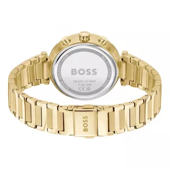 BOSS Damenuhr 1502775 Quarz Analog 36mm Edelstahl Mesh Silber