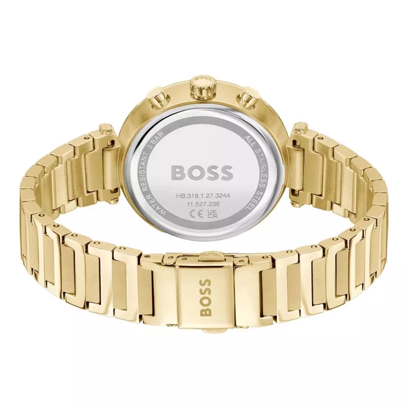 BOSS Damenuhr 1502775 Quarz Analog 36mm Edelstahl Mesh Silber