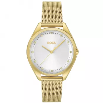 BOSS Damen Purity Quarzuhr 1502669 37mm Silber Edelstahl Mesh