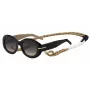 BOSS Damen-Sonnenbrille, rechteckig, BOSS1521NS0WM 51/21/145 mm, Schwarz/Grau
