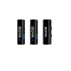 BOYA BOYALINK-TX Drahtloses Mikrofonsystem, 2,4 GHz, 1 Empfänger und 2 Sender, extrem lange Akkulaufzeit, Schwarz