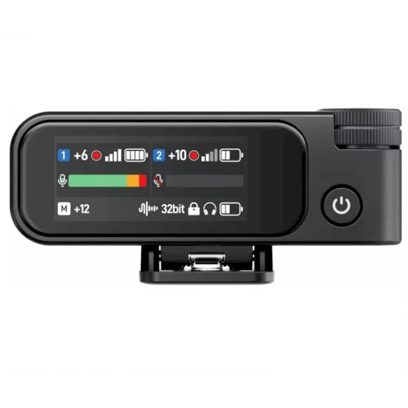 BOYA BOYAMIC 2-02 Drahtloses Mikrofonsystem 2,4 GHz, KI-gestützte Rauschunterdrückung, 2 Empfänger + 1 Sender (USB-C) Schwarz