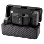 BOYA BOYAMIC 2-02 Drahtloses Mikrofonsystem 2,4 GHz, KI-gestützte Rauschunterdrückung, 2 Empfänger + 1 Sender (USB-C) Schwarz