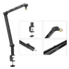 BOYA BY-BA30 Mikrofon-Galgenarm (Stahl, Schwarz) - Tischklemmenhalterung, 800 mm Reichweite, 360° Drehung, 1,1 kg Tragfähigkeit, 3/8 Zoll Gewinde mit 5/8 Zoll Adapter