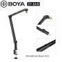 BOYA BY-BA30 Mikrofon-Galgenarm (Stahl, Schwarz) - Tischklemmenhalterung, 800 mm Reichweite, 360° Drehung, 1,1 kg Tragfähigkeit, 3/8 Zoll Gewinde mit 5/8 Zoll Adapter