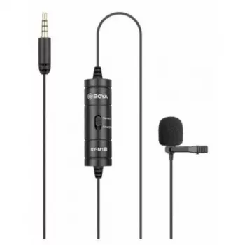 BOYA BY-M1S Omnidirektionales Lavalier-Mikrofon, 3,5-mm-Anschluss, Schwarz