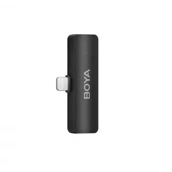 BOYA BY-V4D Drahtloses Mikrofonsystem mit 4 Sendern und 1 Lightning-Empfänger (Schwarz)