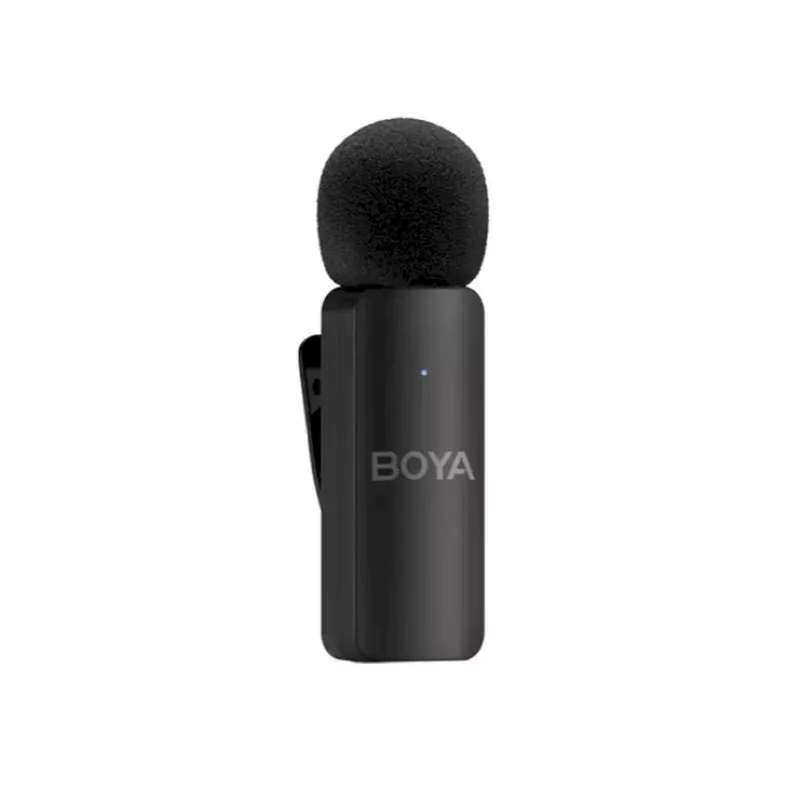 BOYA BY-V4D Drahtloses Mikrofonsystem mit 4 Sendern und 1 Lightning-Empfänger (Schwarz)