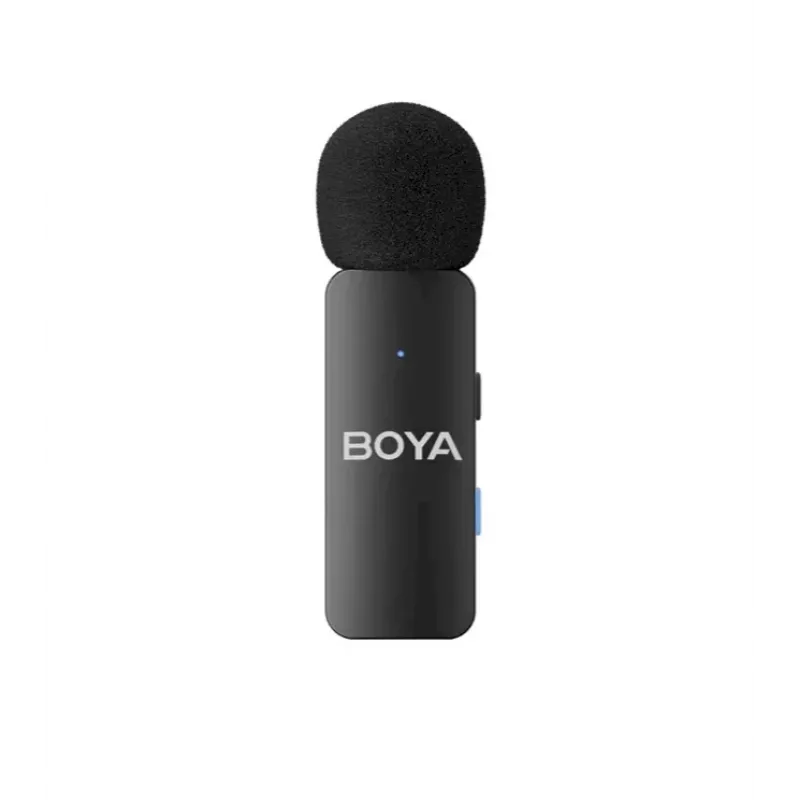 BOYA BY-V4D Drahtloses Mikrofonsystem mit 4 Sendern und 1 Lightning-Empfänger (Schwarz)