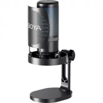 BOYA K3 Kabelgebundenes Kondensatormikrofon, omnidirektional, Rauschunterdrückung, Echtzeit-Überwachung, USB Typ-C, Schwarz