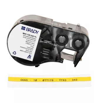 BRADY M4C-125-342-YL Heat-Shrink Wire Marker Label für BMP41/BMP51/BMP53/M511 Drucker - Weiß
