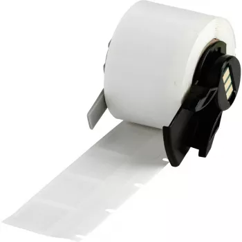 Brady M6-20-362 Manipulationssichere Metallisierte Polyester-Etiketten, Silber, Glänzend, 25,40 x 50,80 mm, Permanent-Acryl, 100 Etiketten/Rolle