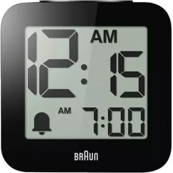 Braun BC 25 BP Schwarze Quarzwecker mit Sprachansage (67711)